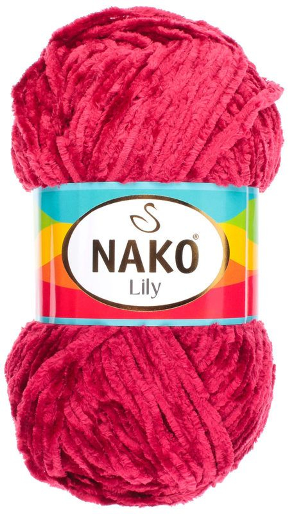 Лили (Lily) пряжа Nako 100%полиэстер 5х100гр/180м (1050 вишня)