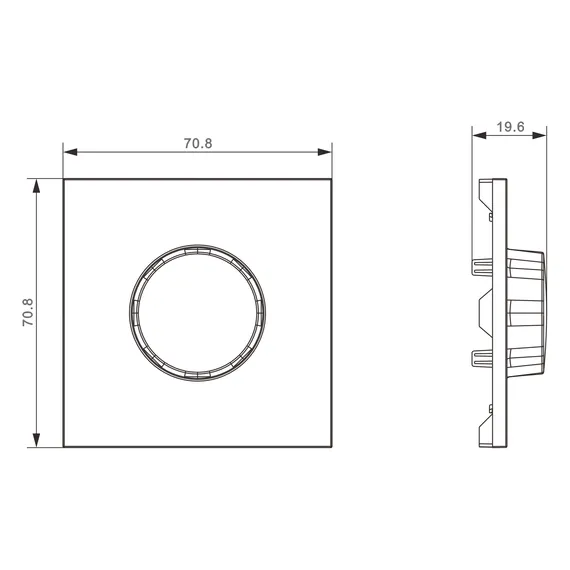 Donel S08 шампань накладка для светорегулятора поворотного, серия DB