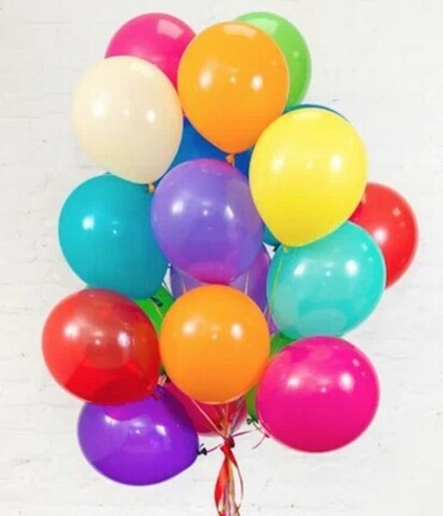 Шары с гелием под потолок Пастель микс 17 шаров