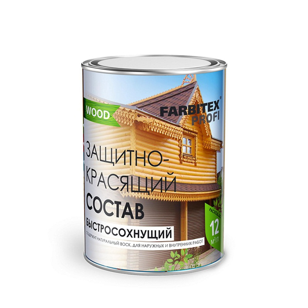 Состав защитно-красящий 3в1 для древесины Карелия калужница (2,7л) FARBITEX PROFI WOOD EXTRA
