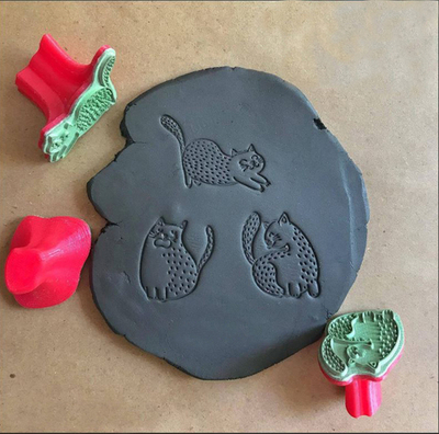 Набор штампов  "Коты №3"