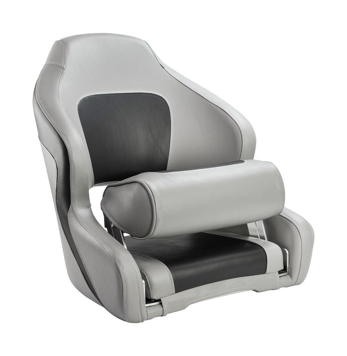 Кресло с болстером Delux Sport Flip Up, обивка угольный/серый винил