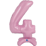 Шар фольгированный Цифра 4 63 см (Розовый)