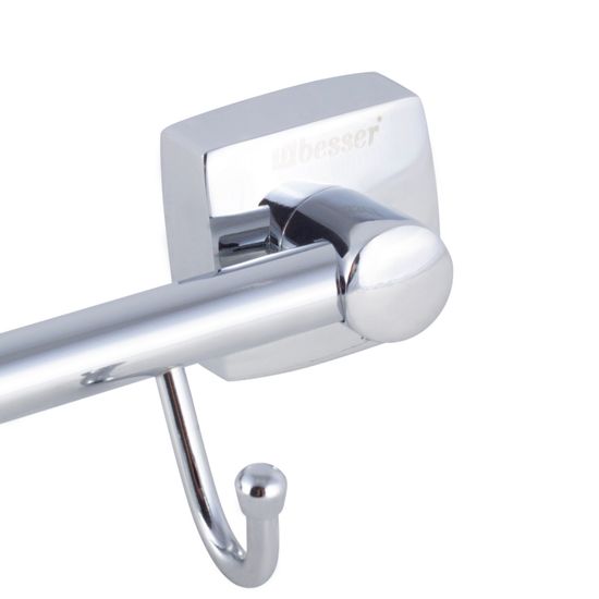 Крючки на планке 5 шт. Besser BS 8822 (35,5х6,5х6,5 см) из нержавеющей хромированной стали