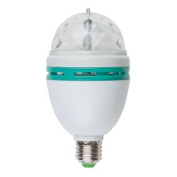Светодиодный светильник-проектор ULI-Q301. Серия DISCO. многоцветный. ТМ VOLPE. Работа от сети 220В. Для установки в электропатрон Е27. Цвет корпуса белый.