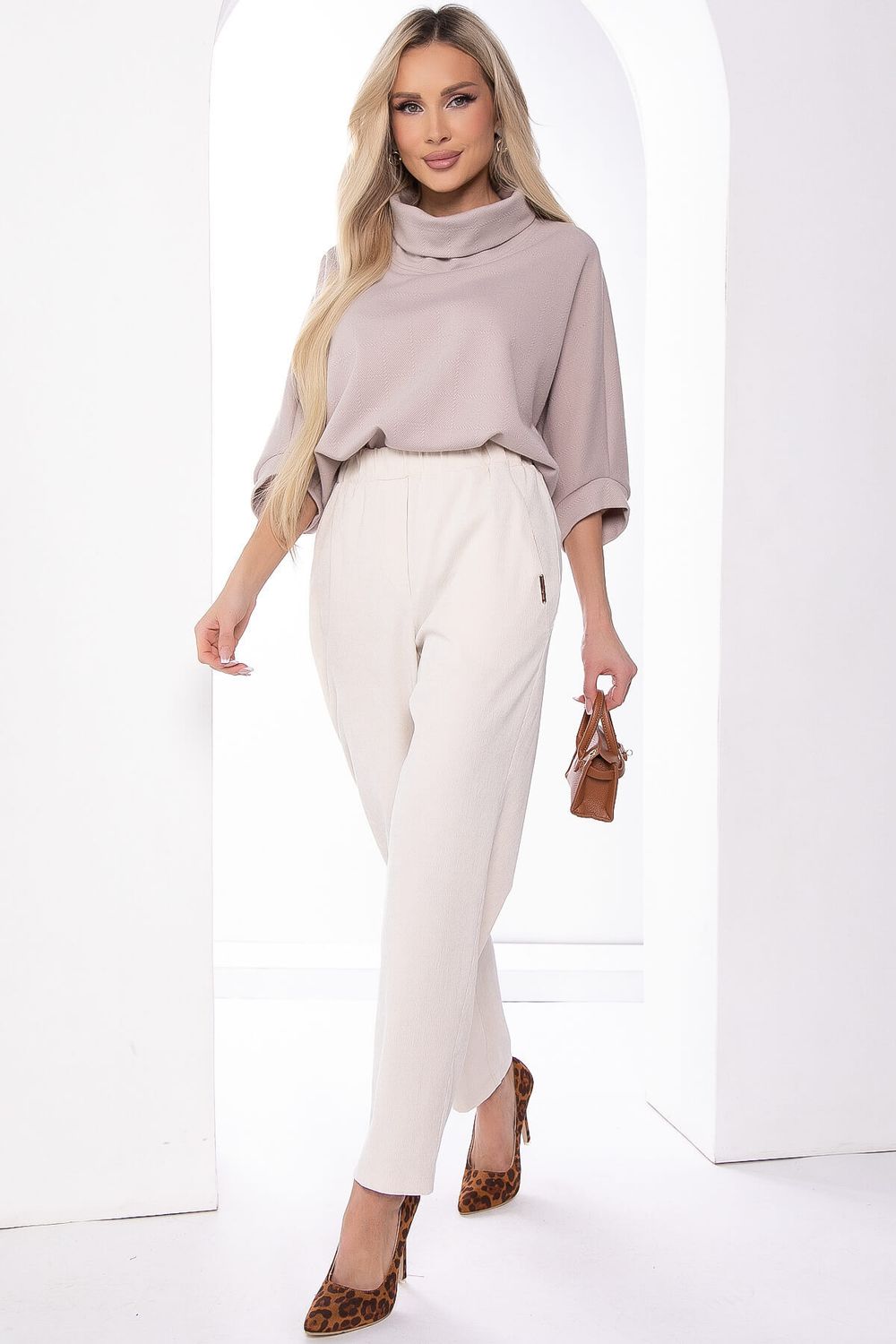 Брюки "Бертина" (молочные) Б8269 LT Collection