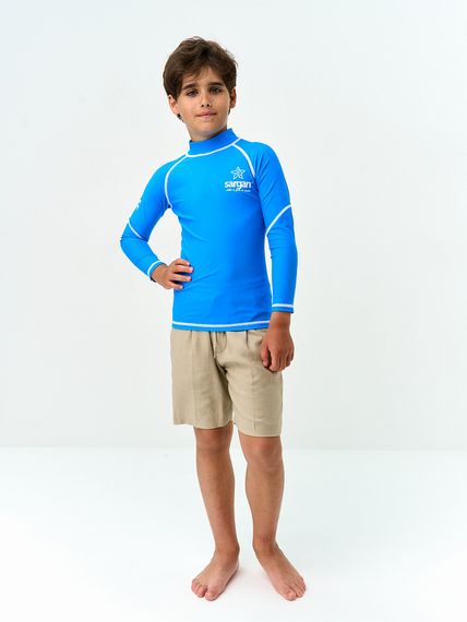 Футболка рашгард лонгслив Sargan Агидель UPF 50+  детская синяя