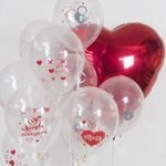 Шар (12"/30 см) Любовь Победила, Ты и Я, Прозрачный (701), пастель, 1 ст 25 шт.