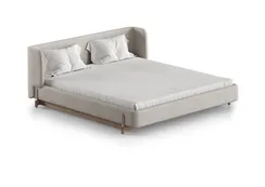 Кровать Basic спальное место 180*200 см (молочный, рогожка)