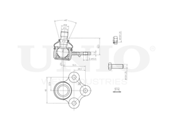 Опора шаровая передняя нижняя UNIO SSP-20040