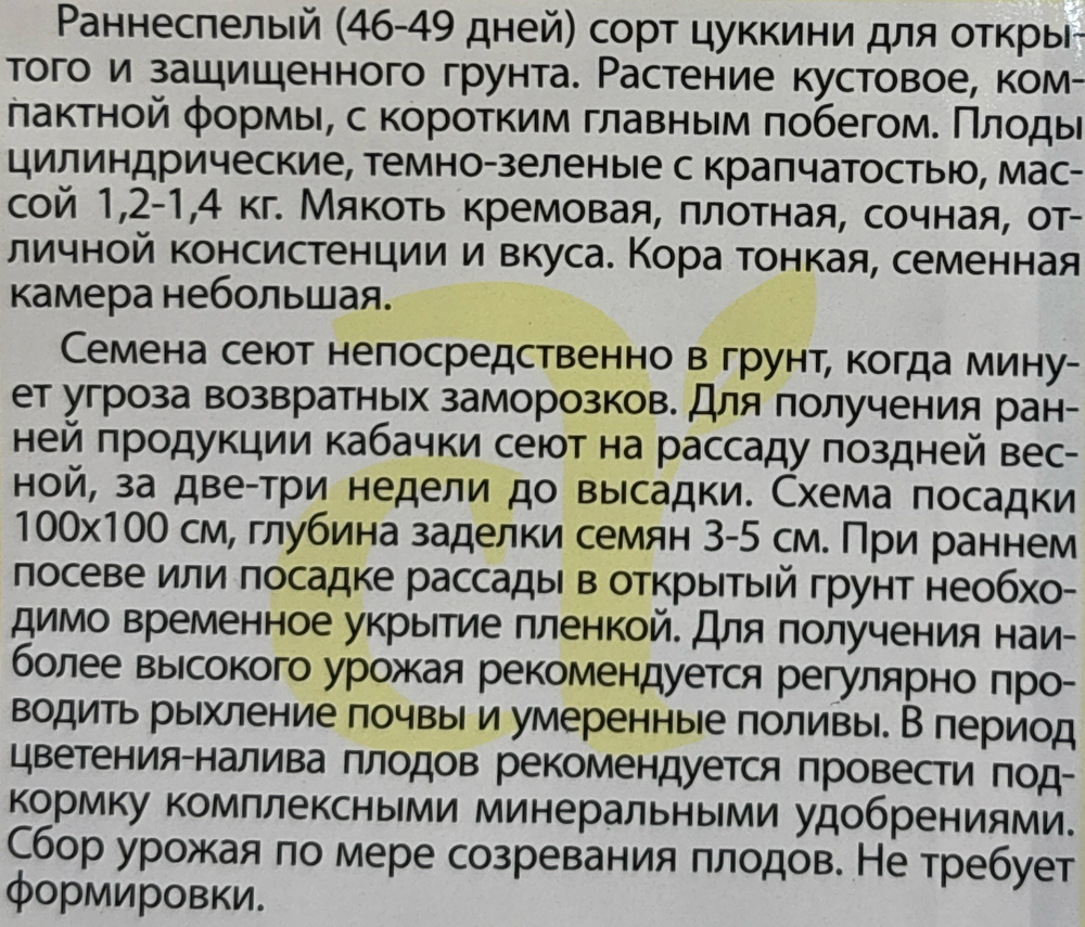 Кабачок Крокодил Гена 2 г СМКАБ-08