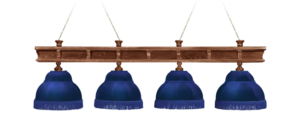 Лампа Президент 4пл. ясень (№3,бархат зеленый,бахрома желтая,фурнитура золото)