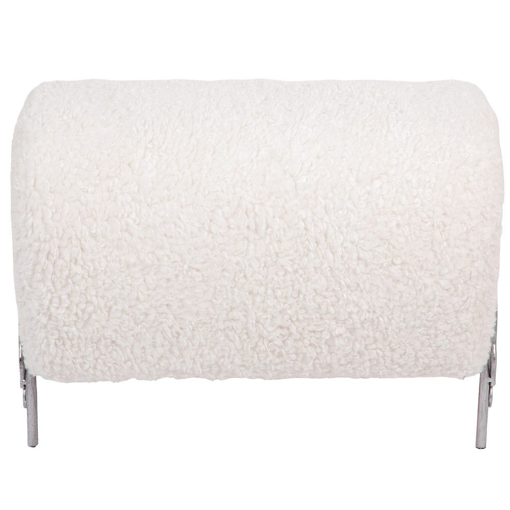 Банкетка Нимфея Молоко Античное Серебро