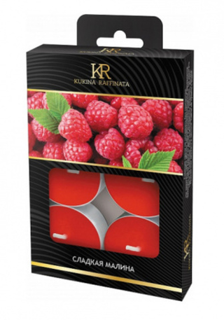 Свеча чайная ароматизированная 6шт/уп Сладкая малина