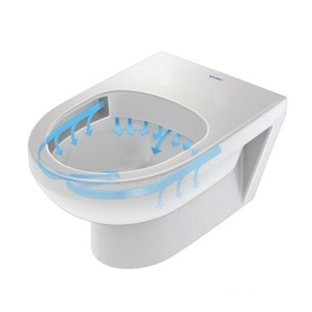 Унитаз подвесной Duravit DuraStyle Basic Rimless безободковый с сиденьем с микролифтом, белый/хром 45620900A1