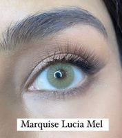 Медово - зеленые линзы на 12 мес. Marquise Lucia Mel / Зеленые линзы для светлых и темных глаз с диоптриями