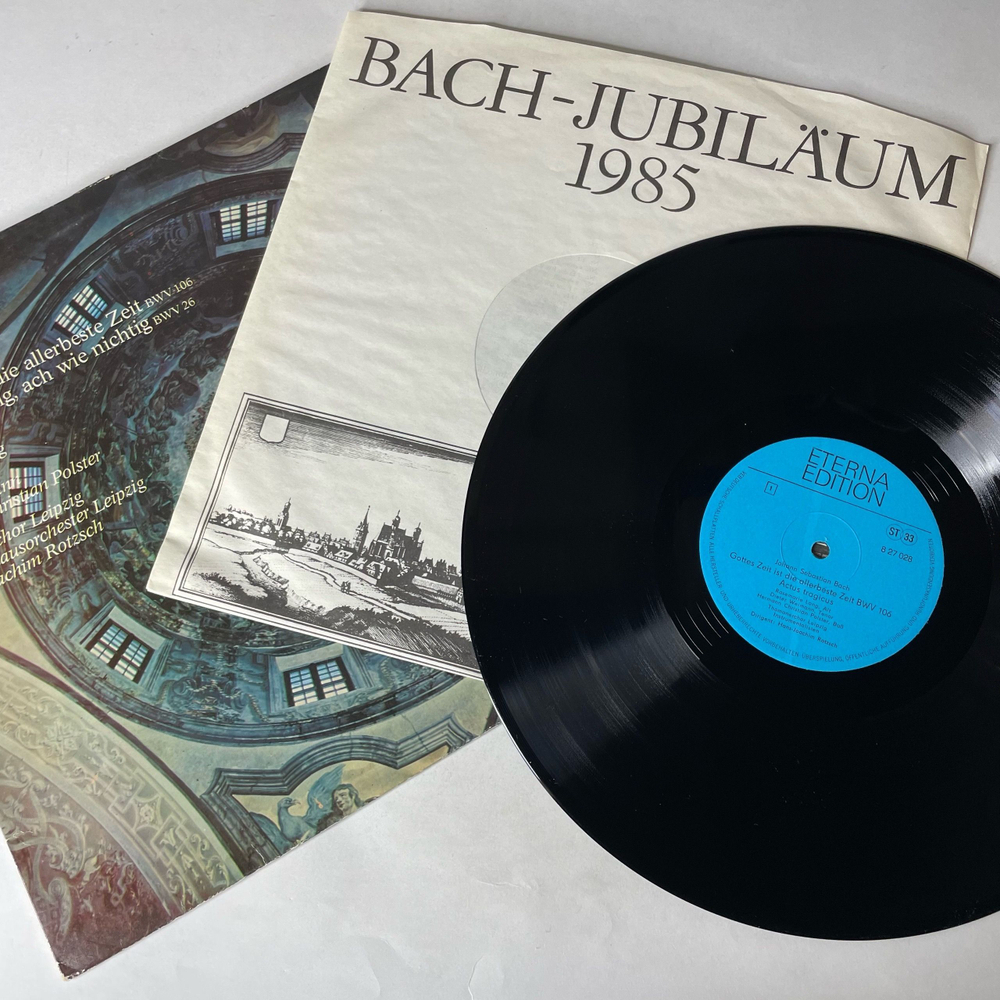 Винтажная виниловая пластинка LP Bach, И. С. Бах, Кантаты Kantaten / Gottes Zeit Ist Die Allerbeste Zeit BWV 106 / Ach Wie Fluchtig, Ach Wie Nichtig BWV 26 (ГДР 1978)