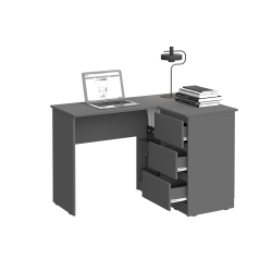 Стол письменный угловой Челси, Графит