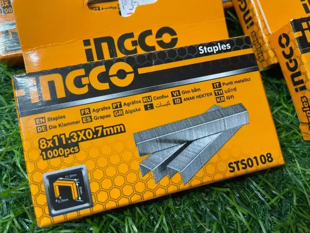 Скоба для мебельного степлера 1000 шт 8х11,3х0,7мм INGCO STS0108