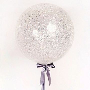 Воздушный шар 27″ с конфетти  надутый гелием, в ассортименте