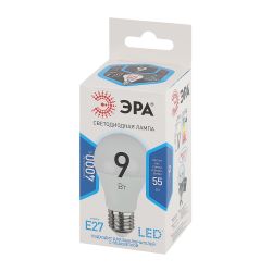 Лампа светодиодная ЭРА STD LED A60-9W-840-E27 9Вт груша нейтральный белый свет Е27 | Лампы cветодиодные Груша (A)