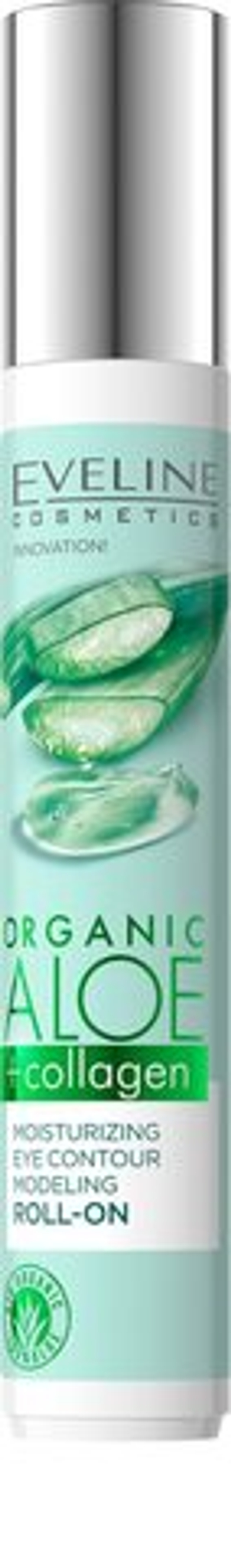 Eveline Cosmetics Organic Aloe+Collagen - увлажняющий шарик для глаз /   15  ml  / GTIN 5903416027935