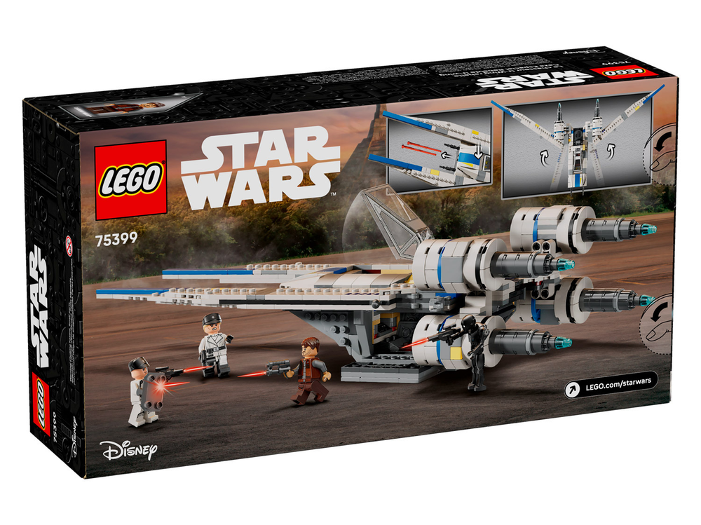 LEGO Star Wars 75399 «Звёздный истребитель повстанцев U-Wing» — корабль для битв