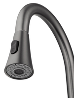 Смеситель для кухни с выдвижным изливом WONZON & WOGHAND, Темный графит (WW-121E201L-BGG)