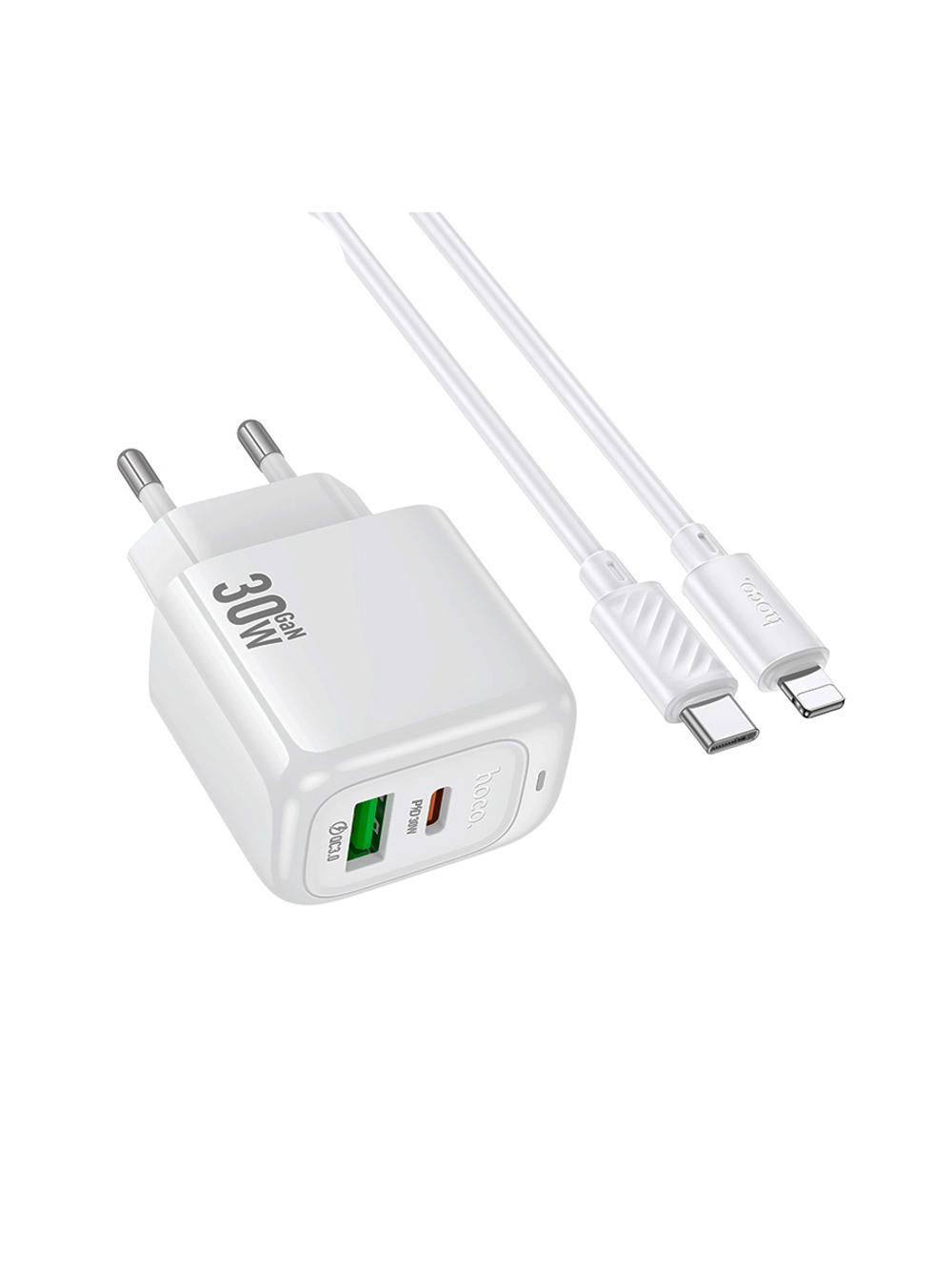 Сетевое зарядное устройство HOCO CS55A 30W с кабелем Lightning