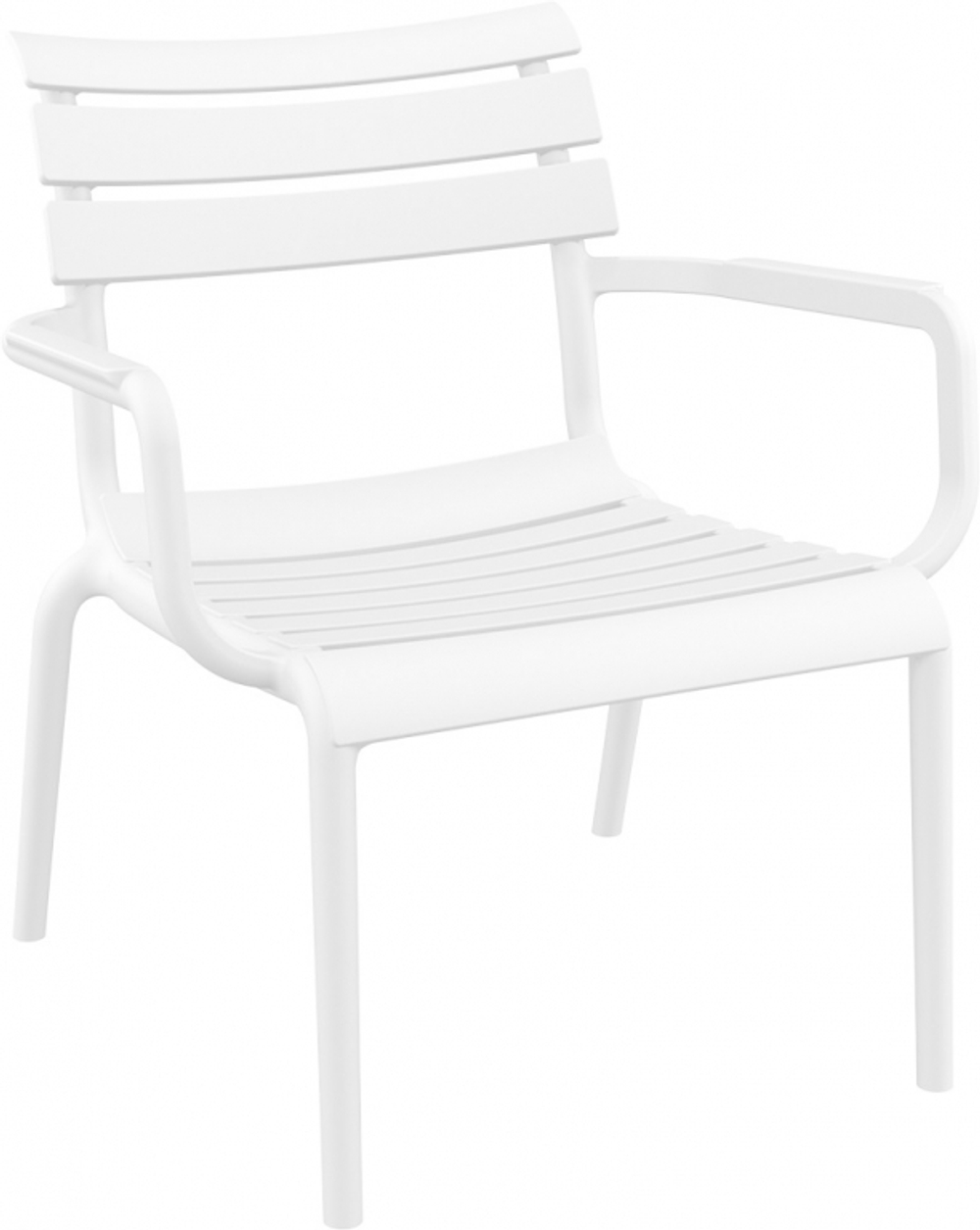 Кресло лаунж пластиковое Siesta Contract Paris Lounge, белый