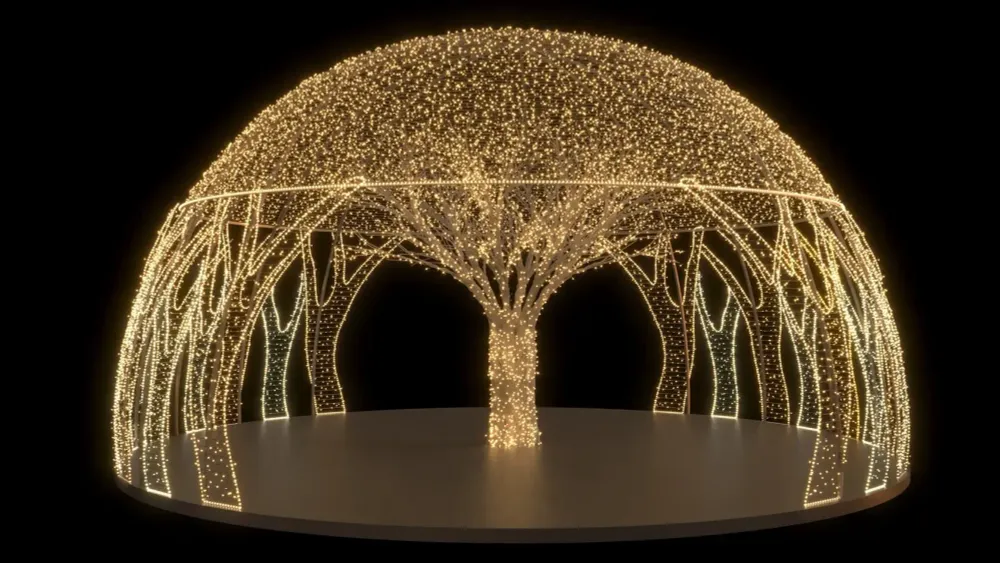 Светодиодный купол из деревьев
