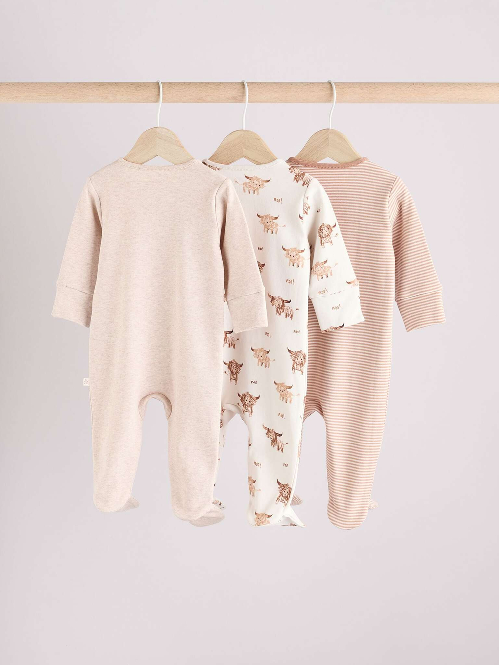 Комбинезон / Cлип для малышей Next E19-701, 3 шт., Бежевый