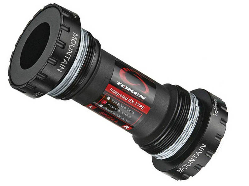 Каретка с внешними  подшипниками для ХС,TK877EX Black,ось 24мм, 68/73мм. 96г