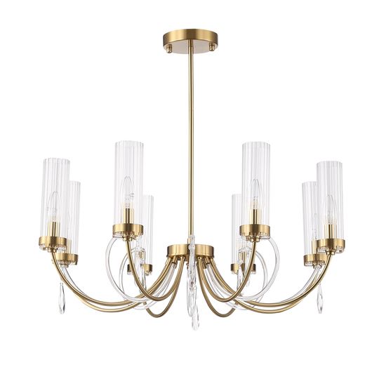 SL1400.303.08 Люстра подвесная ST-Luce Латунь/Латунь, Прозрачный E14 8*40W ILLUMIA