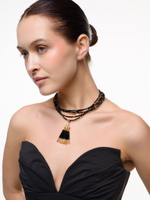 Колье "Queen" Gold черный агат