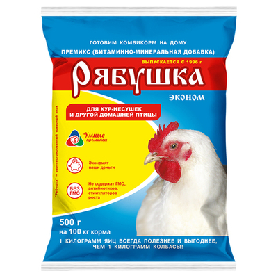 Прикормка для с/х птицы РЯБУШКА эконом концентрат 500 гр