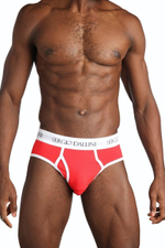 Мужские трусы-слипы с гульфиком из премиального хлопкового материала (Размер: M) (Цвет: синий)