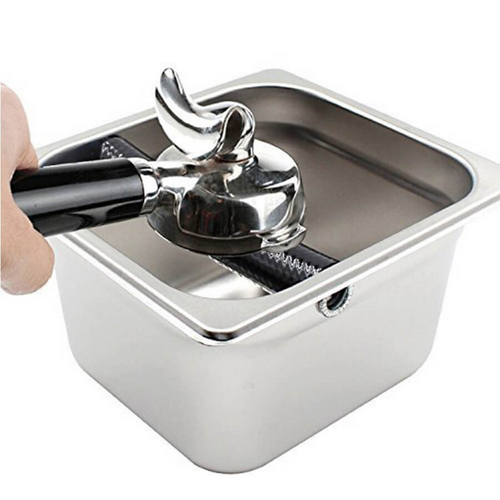 Нок-бокс (Knock Box) для кофейного жмыха, сталь 17,5x16x9,7см