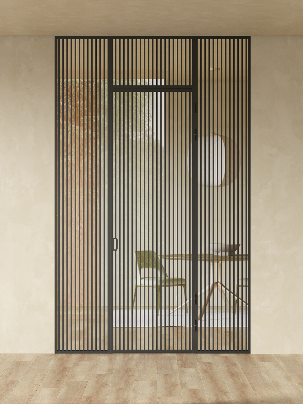 Распашная алюминиевая перегородка Minoli 16