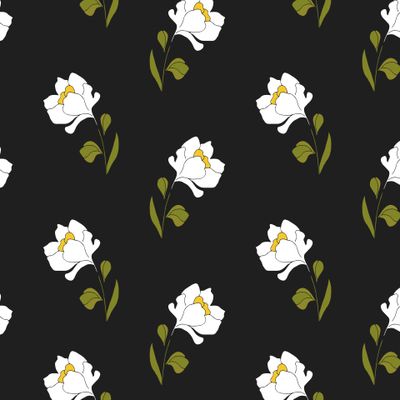 Цветы на черном фоне