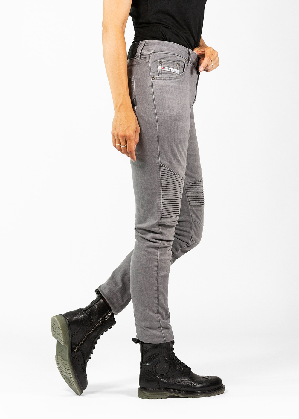 Джинсы женские Betty Biker Jeans Light Grey John Doe