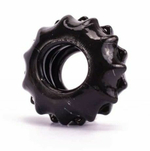 Чёрное эрекционное кольцо POWER PLUS Cockring с выступами (Цвет: черный)