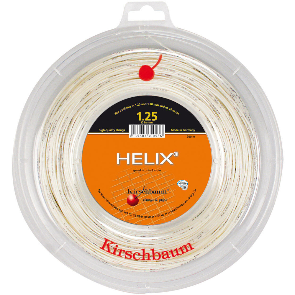 Струны теннисные Kirschbaum Helix String Reel 200m - White