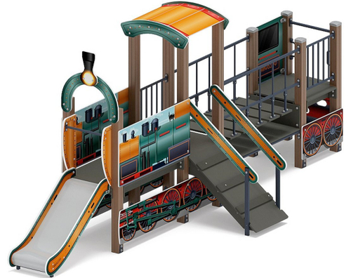 Детский игровой комплекс Паровозик ДИК 1.03.5.01-18 H=750