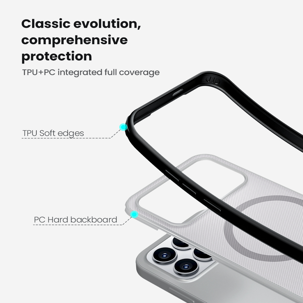 Чехол тонированный c встроенным круглым магнитом для Xiaomi Poco F8 Pro и Redmi K90, серия Super Frosted Shield Pro Magnetic (Clear version) от Nillkin