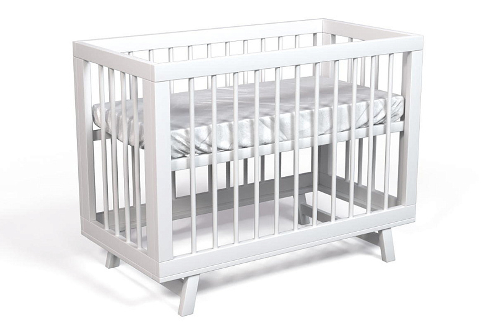Кроватка детская Lillaland Lilla Aria с маятником белый