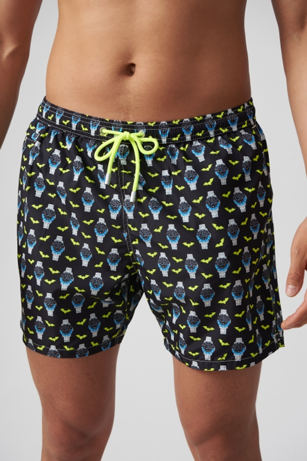 Шорты муж. Saint Barth Micro BAT O CLOCK черный бэтмэн часы