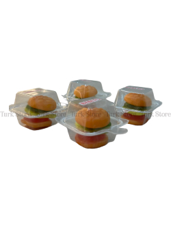 Жевательный мармелад Bebeto Burger XS со вкусом клубники, абрикоса и яблоки 10,5 гр
