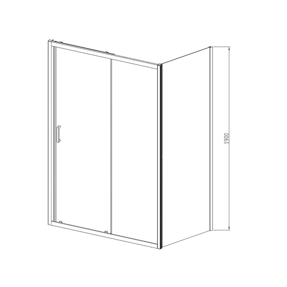 Душевой уголок Alpha VSR-3AL8015CL, 1500*800, хром, стекло прозрачное, , шт
