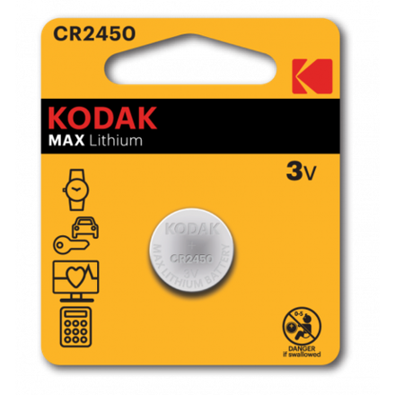 Батарейки Kodak CR2450-BL1 MAX Lithium